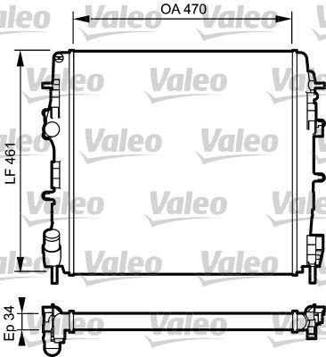 Obrázok Chladič motora VALEO  732687