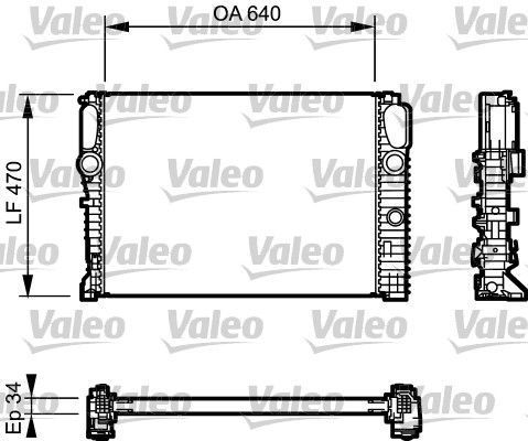 Obrázok Chladič motora VALEO  732849