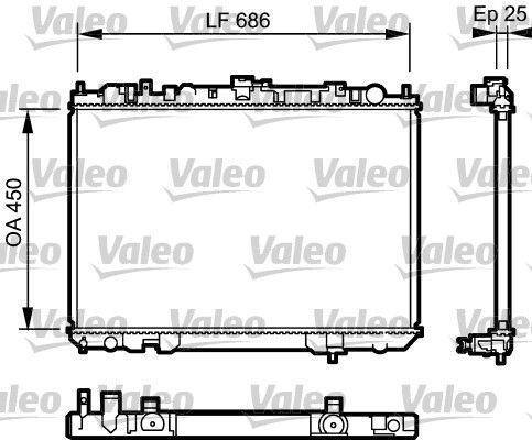 Obrázok Chladič motora VALEO  735081