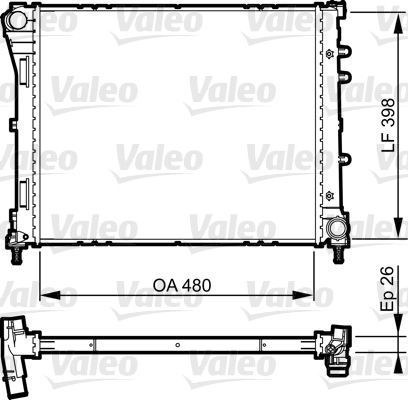 Obrázok Chladič motora VALEO  735273