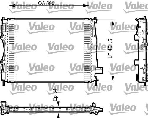 Obrázok Chladič motora VALEO  735380
