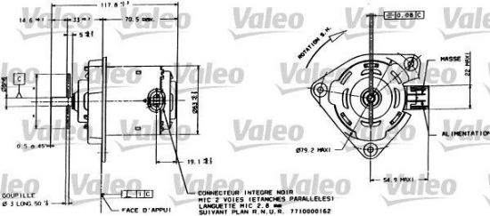 Obrázok Elektromotor vetráka chladiča VALEO  698015