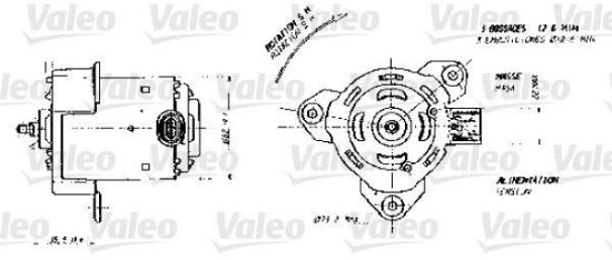 Obrázok Elektromotor vetráka chladiča VALEO  698356