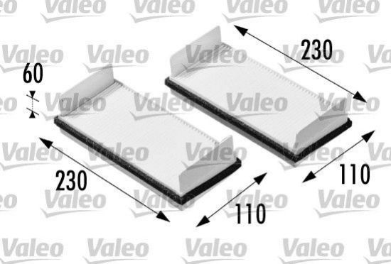 Obrázok Filter vnútorného priestoru VALEO  ESSENTIAL 698712