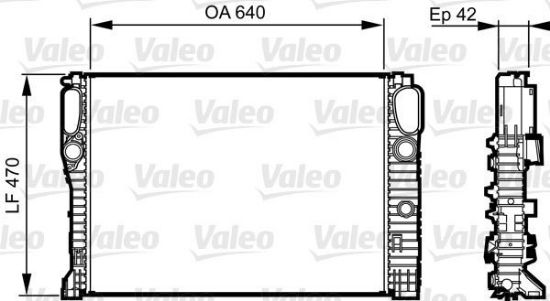 Obrázok Chladič motora VALEO  732855