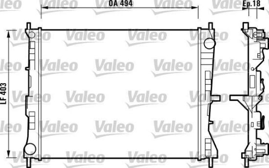 Obrázok Chladič motora VALEO  732903
