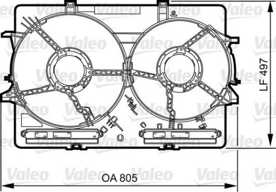 Obrázok Drżiak ventilátora chladiča VALEO  820757