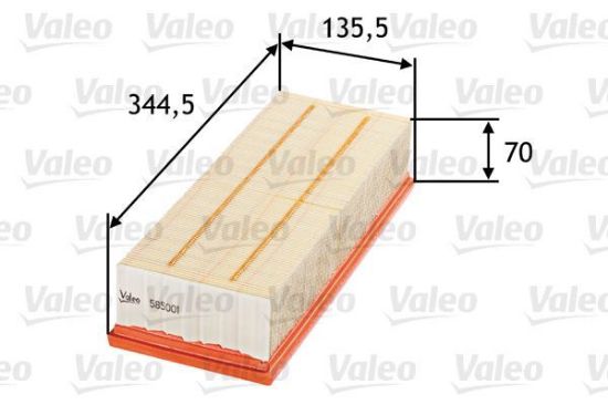 Obrázok Vzduchový filter VALEO  585001