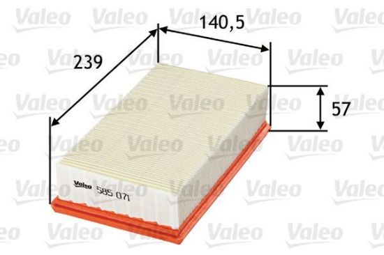 Obrázok Vzduchový filter VALEO  585071