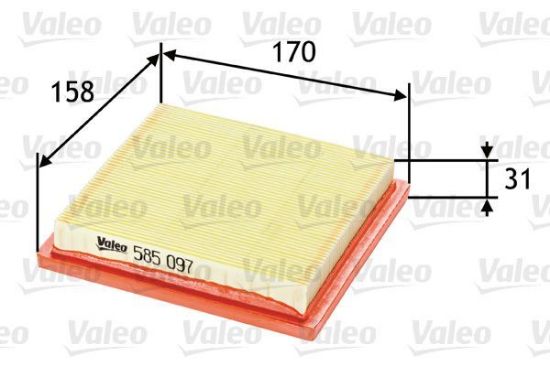 Obrázok Vzduchový filter VALEO  585097