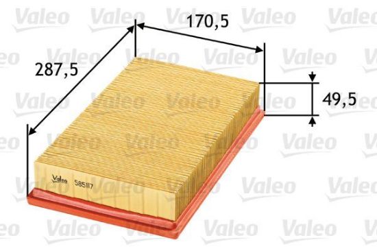 Obrázok Vzduchový filter VALEO  585117