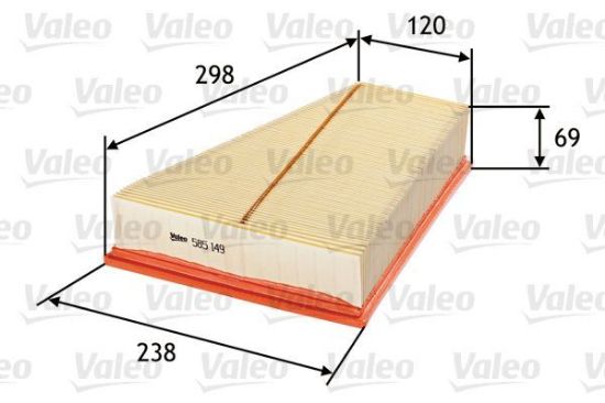 Obrázok Vzduchový filter VALEO  585149