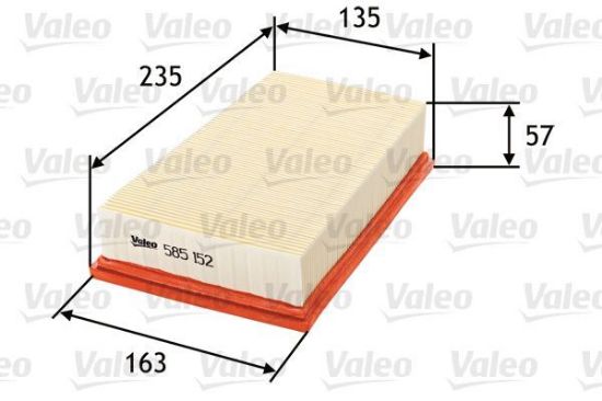 Obrázok Vzduchový filter VALEO  585152