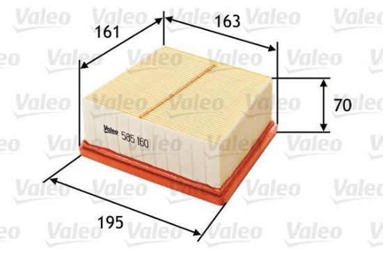 Obrázok Vzduchový filter VALEO  585160