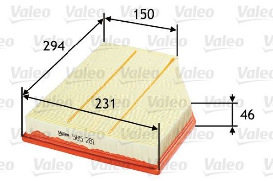 Obrázok Vzduchový filter VALEO  585281