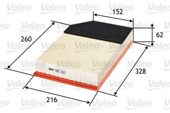 Obrázok Vzduchový filter VALEO  585320