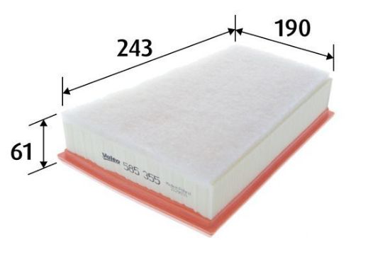 Obrázok Vzduchový filter VALEO  585355