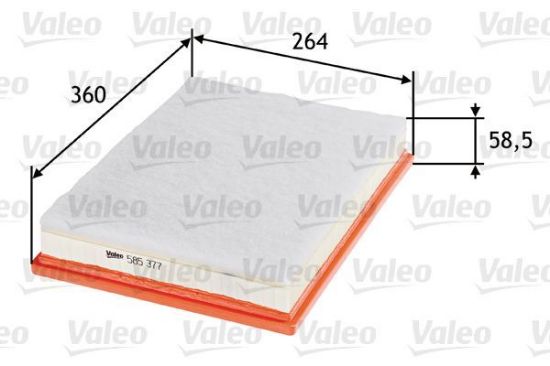 Obrázok Vzduchový filter VALEO  585377