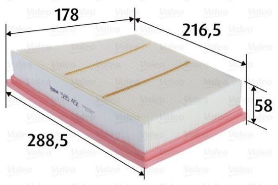 Obrázok Vzduchový filter VALEO  585451