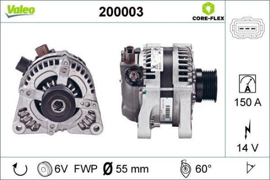 Obrázok Alternátor VALEO  CORE-FLEX 200003