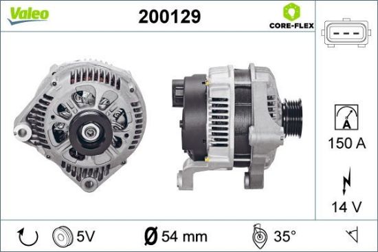 Obrázok Alternátor VALEO  CORE-FLEX 200129