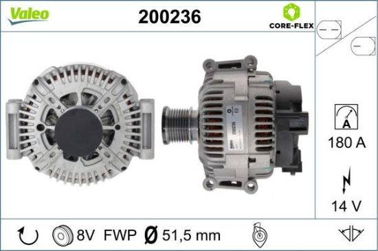 Obrázok Alternátor VALEO  CORE-FLEX 200236