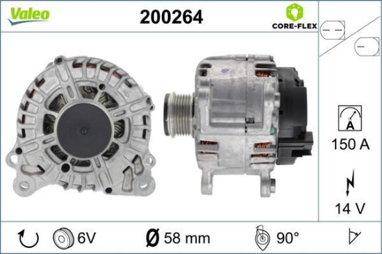Obrázok Alternátor VALEO  CORE-FLEX 200264