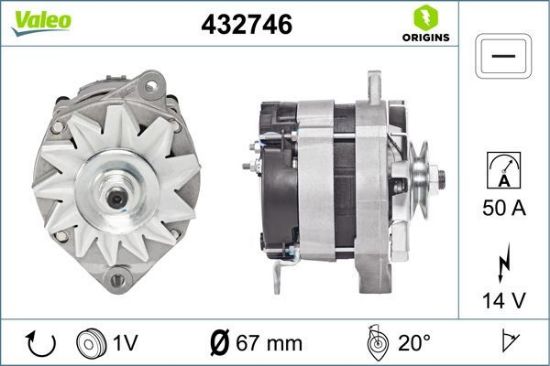 Obrázok Alternátor VALEO  ORIGINS NEW 432746