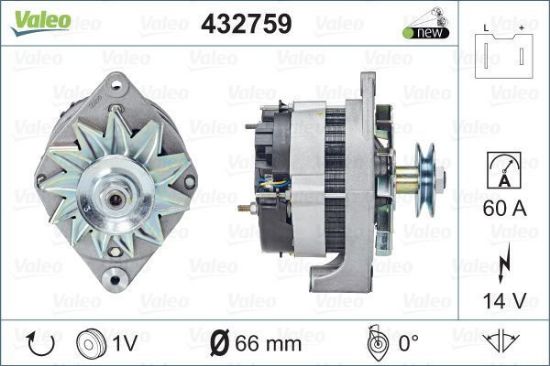 Obrázok Alternátor VALEO  ORIGINS NEW 432759