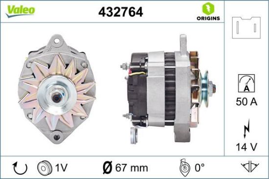 Obrázok Alternátor VALEO  ORIGINS NEW 432764