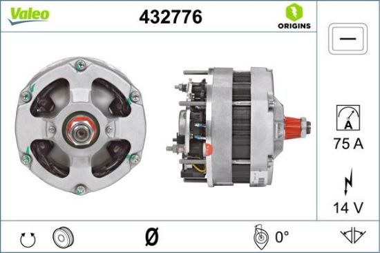 Obrázok Alternátor VALEO  ORIGINS NEW 432776