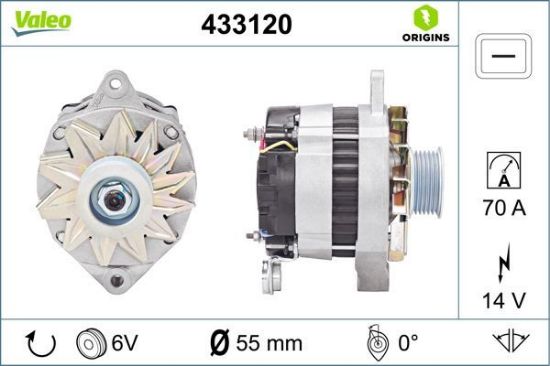 Obrázok Alternátor VALEO  ORIGINS NEW 433120
