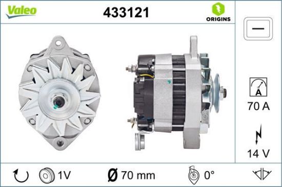 Obrázok Alternátor VALEO  ORIGINS NEW 433121