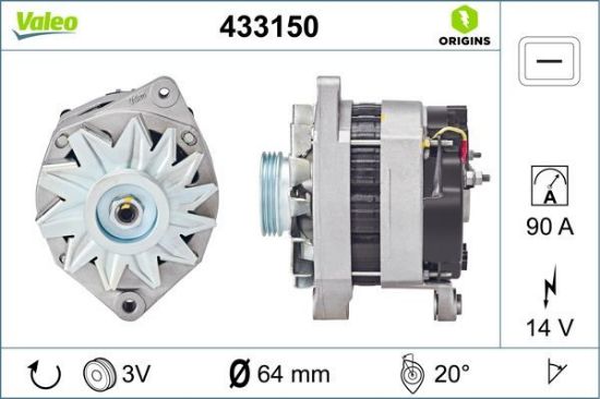Obrázok Alternátor VALEO  ORIGINS NEW 433150