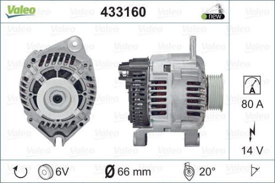 Obrázok Alternátor VALEO  ORIGINS NEW 433160
