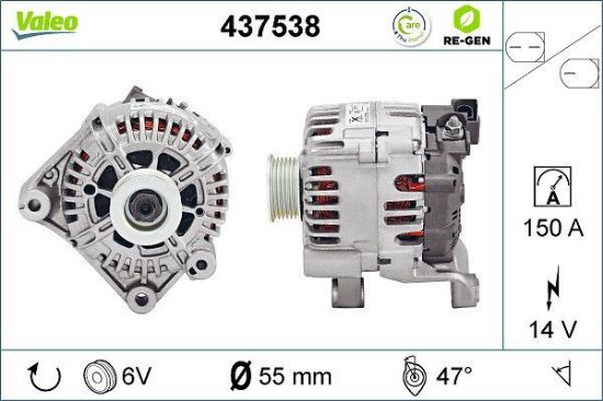 Obrázok Alternátor VALEO  RE-GEN REMANUFACTURED 437538