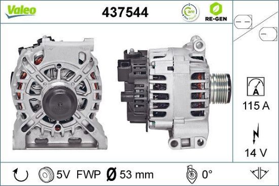 Obrázok Alternátor VALEO  RE-GEN REMANUFACTURED 437544
