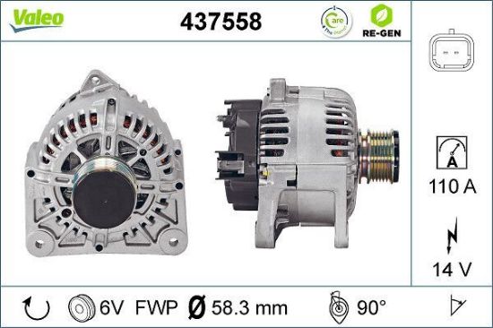 Obrázok Alternátor VALEO  RE-GEN REMANUFACTURED 437558