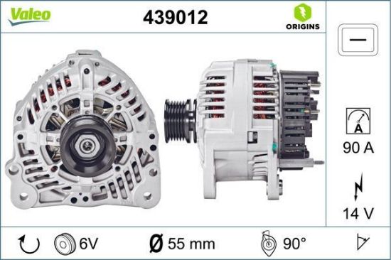 Obrázok Alternátor VALEO  ORIGINS NEW 439012