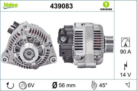 Obrázok Alternátor VALEO  ORIGINS NEW 439083