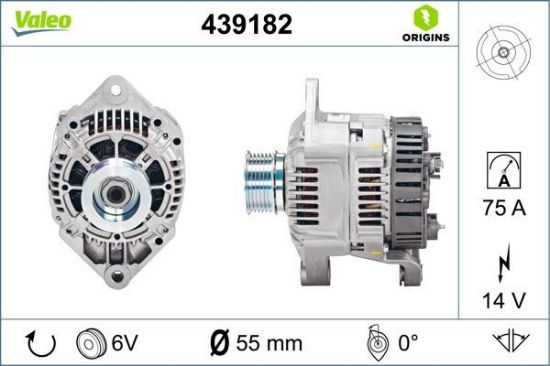 Obrázok Alternátor VALEO  ORIGINS NEW 439182