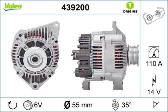 Obrázok Alternátor VALEO  ORIGINS NEW 439200