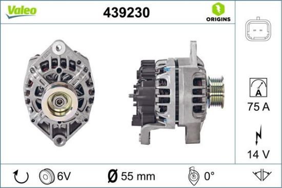 Obrázok Alternátor VALEO  ORIGINS NEW 439230
