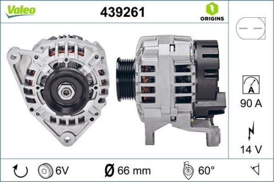 Obrázok Alternátor VALEO  ORIGINS NEW 439261