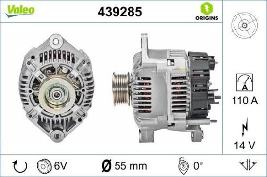 Obrázok Alternátor VALEO  ORIGINS NEW 439285