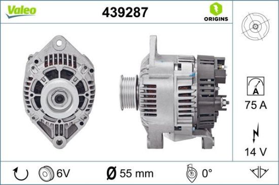 Obrázok Alternátor VALEO  ORIGINS NEW 439287