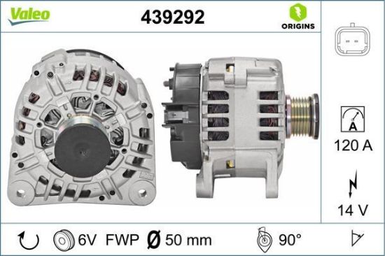 Obrázok Alternátor VALEO  ORIGINS NEW 439292