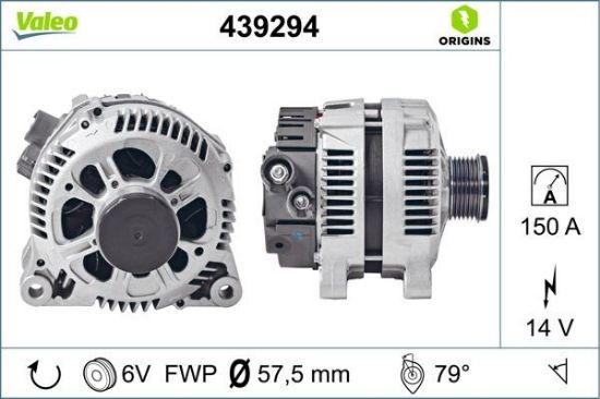 Obrázok Alternátor VALEO  ORIGINS NEW 439294