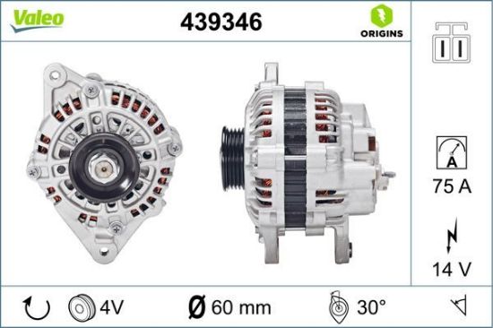 Obrázok Alternátor VALEO  ORIGINS NEW 439346