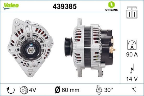 Obrázok Alternátor VALEO  ORIGINS NEW 439385